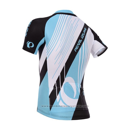 2014 Maillot Cyclisme Pearl Izumi Noir et Azur Manches Courtes et Cuissard